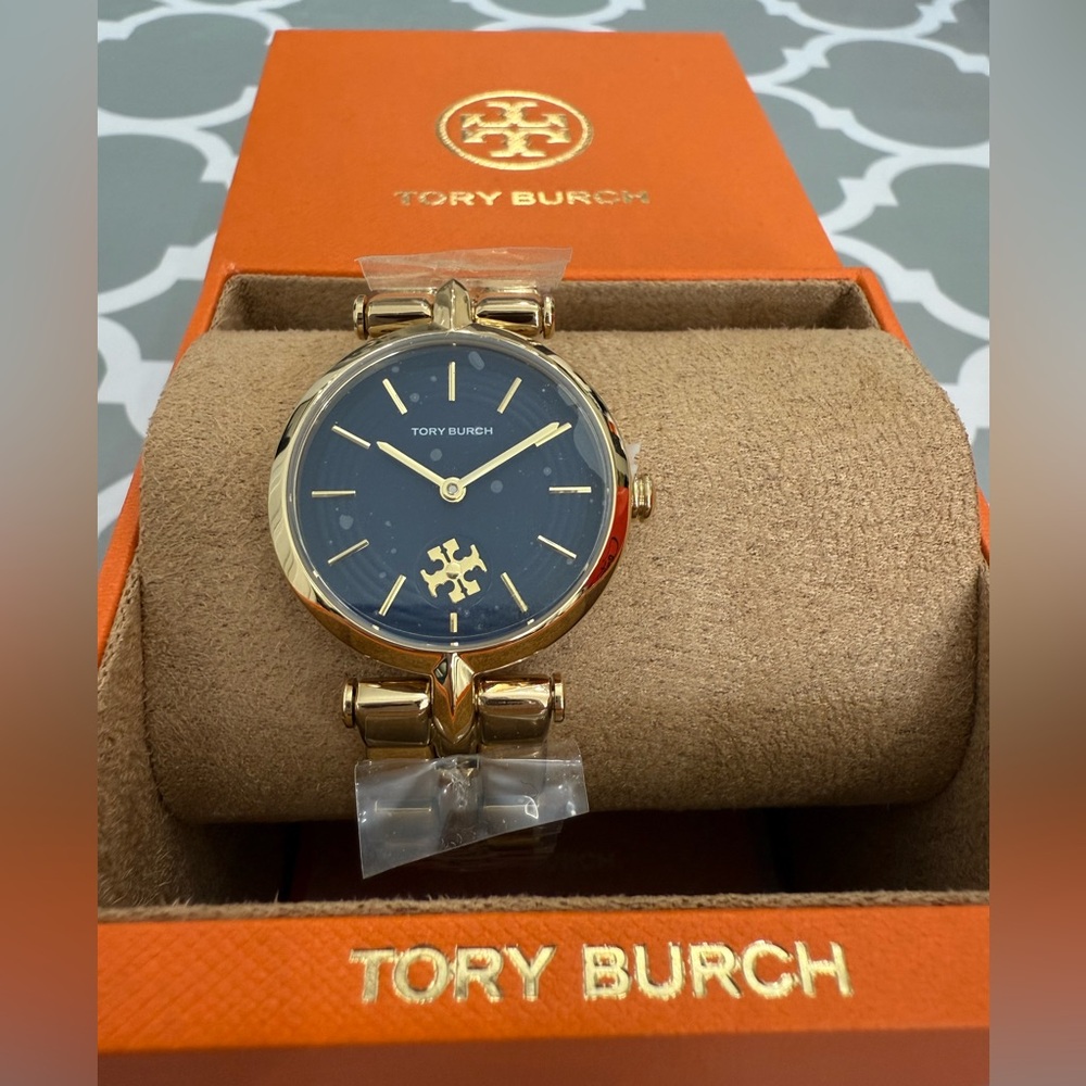 Tory Burch NWT Watch Women's Kira Gold-Tone Stainless Steel Bracelet Watch 30mm